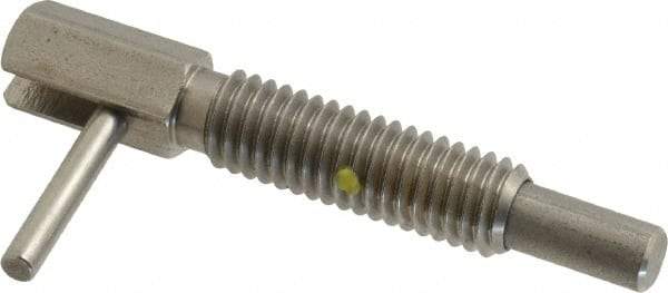 Gibraltar - 3/8-16, 1.18" Thread Length, 1/4" Plunger Diam, 0.75 Lb Init to 3.75 Lb Final End Force, Stainless Steel Locking L Handle Plunger - 2" Body Length, 1.31" Length Under Head, Locking Element, 0.56" Plunger Projection - Eagle Tool & Supply