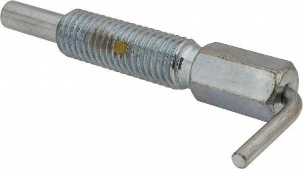 Gibraltar - 5/8-11, 1.82" Thread Length, 0.38" Plunger Diam, 1 Lb Init to 5 Lb Final End Force, Steel L Handle Plunger - 3.05" Body Length, 2" Length Under Head, Locking Element, 1" Plunger Projection - Eagle Tool & Supply
