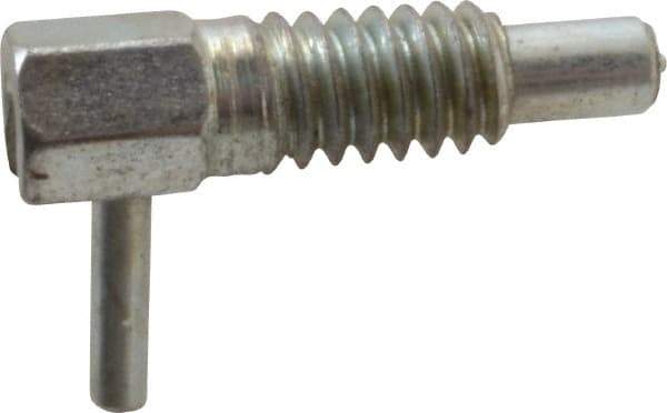 Gibraltar - 1/4-20, 1/2" Thread Length, 0.16" Plunger Diam, 0.12 Lb Init to 0.5 Lb Final End Force, Steel Locking L Handle Plunger - 3/4" Body Length, 1/2" Length Under Head, 0.2" Plunger Projection - Eagle Tool & Supply