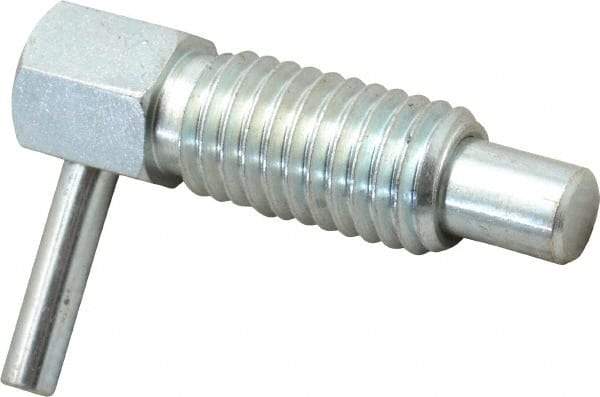 Gibraltar - 1/2-13, 0.85" Thread Length, 0.31" Plunger Diam, 0.5 Lb Init to 2 Lb Final End Force, Steel Locking L Handle Plunger - 1-1/2" Body Length, 1" Length Under Head, 0.4" Plunger Projection - Eagle Tool & Supply