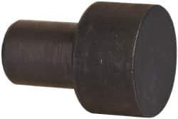 Gibraltar - 7/8" OAL, 3/8" Head Height, 1/2" OD, Hardened Steel, Ground, Press Fit Rest Button - Black Oxide Coating, 3/8" Pin Diam, 1/2" Long Pin - Eagle Tool & Supply
