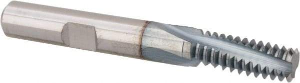 Emuge - 3/8-16 UNC, 0.301" Cutting Diam, 3 Flute, Solid Carbide Helical Flute Thread Mill - Internal Thread, 0.78" LOC, 2-1/2" OAL, 5/16" Shank Diam - Eagle Tool & Supply