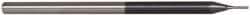 Accupro - 0.025", 1/8" LOC, 1/8" Shank Diam, 2-1/2" OAL, 3 Flute, Solid Carbide Square End Mill - Single End, AlTiN Finish, Spiral Flute, 30° Helix, Centercutting, Series Miniature - Eagle Tool & Supply