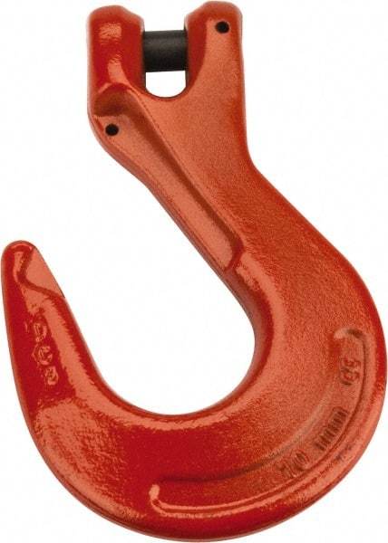 CM - 3/8 Inch Chain Diameter, Grade 100 Clevis Hook - 8,800 Lbs. Load Capacity, 0.47 Inch Inside Diameter, 0.51 Inch Pin Diameter, 1.06 Inch Hook Throat, 6.53 Inch Overall Length, 4.38 Inch Hook Width - Eagle Tool & Supply