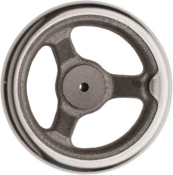 Made in USA - 6", Offset Handwheel - 1-3/8" Hub, Cast Iron, Plain Finish - Eagle Tool & Supply