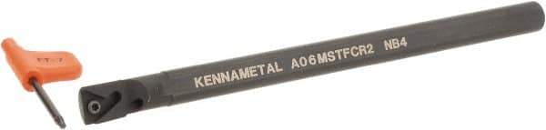 Kennametal - 12.19mm Min Bore Diam, 6" OAL, 3/8" Shank Diam, A-STFC Indexable Boring Bar - TC.. Insert, Screw Holding Method - Eagle Tool & Supply