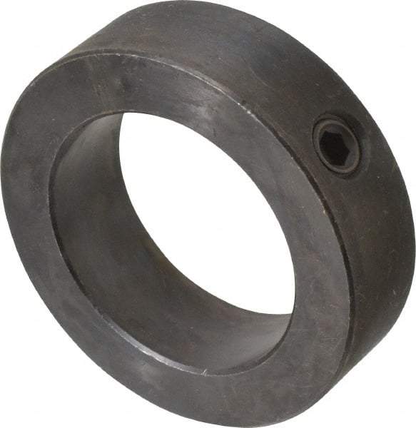 Climax Metal Products - 2-3/16" Bore, Steel, Set Screw Shaft Collar - 3-1/4" Outside Diam, 15/16" Wide - Eagle Tool & Supply