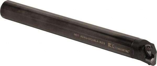 Kennametal - 1.76" Min Bore Diam, 14" OAL, 1-1/2" Shank Diam, A-DCLN-KC Indexable Boring Bar - CN.. Insert, Clamp Holding Method - Eagle Tool & Supply