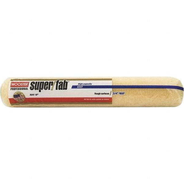 Wooster Brush - 3/4" Nap, 18" Wide Paint Roller - Semi-Rough to Rough Texture, Synthetic Knit - Eagle Tool & Supply
