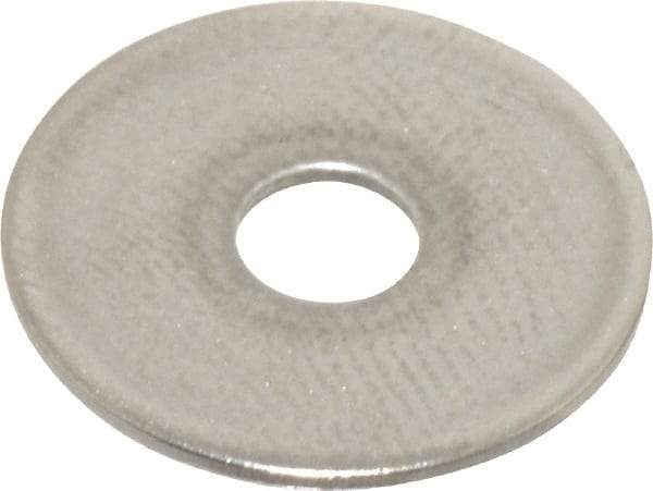 Value Collection - M4 Screw, Grade 18-8 Stainless Steel Fender Flat Washer - 4.3mm ID x 16mm OD, Plain Finish - Eagle Tool & Supply