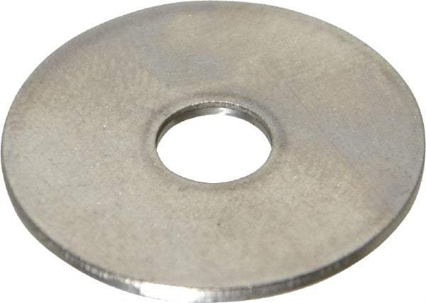 Value Collection - M6 Screw, Grade 18-8 Stainless Steel Fender Flat Washer - 6.4mm ID x 24mm OD, 1.2mm Thick, Plain Finish - Eagle Tool & Supply