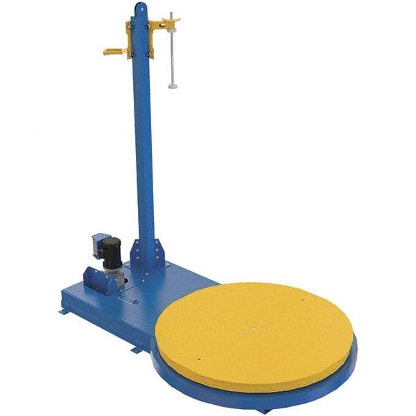Vestil - 60 Inch Diameter, 8 to 12 Pallets per Hour, Semi Automatic, Medium Duty Stretch and Pallet Wrap Machine - 5,000 Lbs. Capacity, 3 to 12 RPM, 11 Inch High, 10 and 20 Inch Film Height - Eagle Tool & Supply