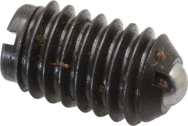 Gibraltar - 3/8-16, 0.187" Ball Diam, 5/8" Body Length, 0.048" Max Ball Reach, Threaded Ball Plunger - Steel Body, Steel Ball, 5 Lb Initial End Force, 10 Lb Final End Force - Eagle Tool & Supply