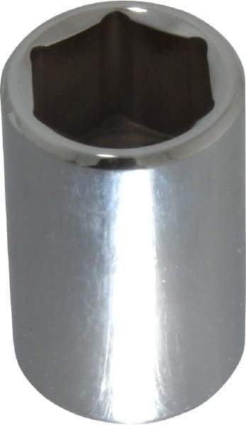 Proto - 1/2" Drive, Standard Hand Socket - 6 Points, 1-1/2" OAL, Chrome Finish - Eagle Tool & Supply