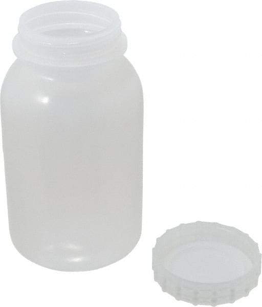 Bel-Art - 32 oz Wide-Mouth Bottle - Polypropylene, Translucent, 7" High x 3.9" Diam, 3/4" Cap - Eagle Tool & Supply