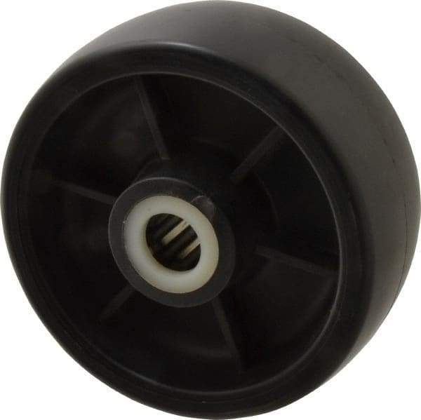 Fairbanks - 5 Inch Diameter x 2 Inch Wide, Polyolefin Caster Wheel - 650 Lb. Capacity, 2-3/16 Inch Hub Length, 3/4 Inch Axle Diameter, Roller Bearing - Eagle Tool & Supply