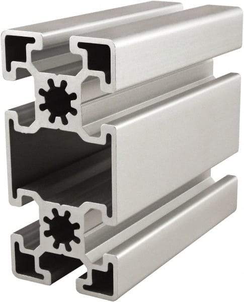 80/20 Inc. - 4 Meters Long x 45 mm Wide x 90 mm Deep, T-Slotted Aluminum Extrusion - Clear Anodized Finish - Eagle Tool & Supply