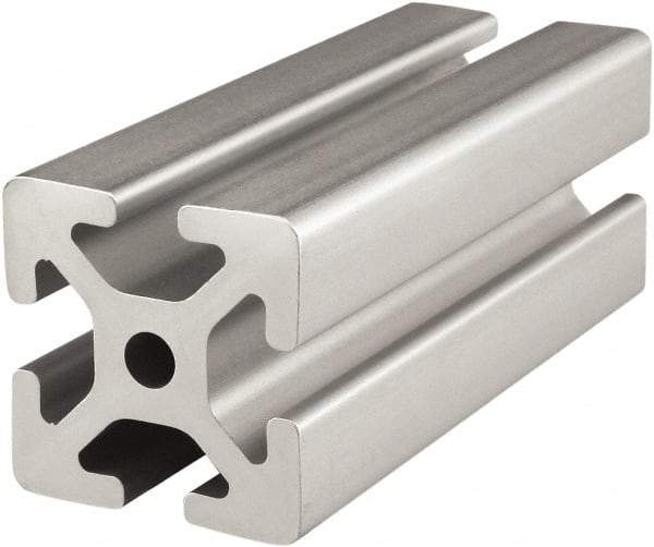 80/20 Inc. - 4 Meters Long x 40 mm Wide x 40 mm Deep, T-Slotted Aluminum Extrusion - Clear Anodized Finish - Eagle Tool & Supply