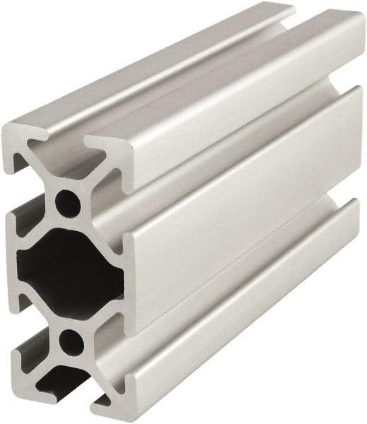 80/20 Inc. - 4 Meters Long x 25 mm Wide x 50 mm Deep, T-Slotted Aluminum Extrusion - Clear Anodized Finish - Eagle Tool & Supply