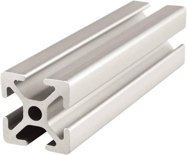80/20 Inc. - 4 Meters Long x 25 mm Wide x 25 mm Deep, T-Slotted Aluminum Extrusion - Clear Anodized Finish - Eagle Tool & Supply