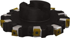 Seco - Shell Mount Connection, 1.0236" Cutting Width, 1.7244" Depth of Cut, 160mm Cutter Diam, 1.5748" Hole Diam, 5 Tooth Indexable Slotting Cutter - R335.25 Toolholder, L/XNHQ 1407 Insert, Right Hand Cutting Direction - Eagle Tool & Supply