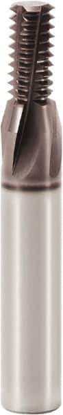 Seco - M8x1.25 Metric Coarse, 0.244" Cutting Diam, 4 Flute, Solid Carbide Helical Flute Thread Mill - Internal Thread, 0.492" LOC, 2.244" OAL, 8mm Shank Diam - Eagle Tool & Supply