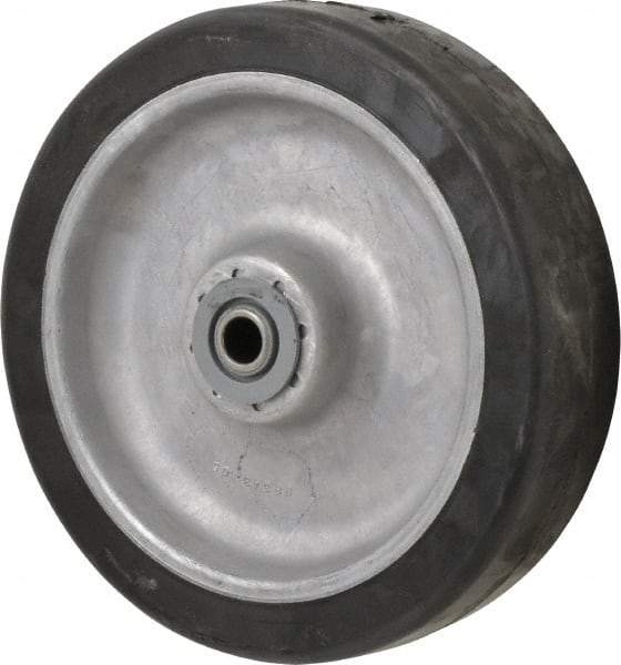 Albion - 8 Inch Diameter x 2 Inch Wide, Rubber Caster Wheel - 600 Lb. Capacity, 2-3/8 Inch Hub Length, 1/2 Inch Axle Diameter, Sealed Roller Bearing - Eagle Tool & Supply