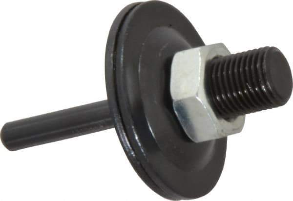 Value Collection - 1/2" Hole, Nut Lock Wheel Mandrel - 2-1/2" OAL, 3/8" Max Wheel Width, 1/4" Shank Diam - Eagle Tool & Supply