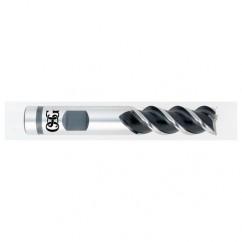 5/8" Dia. - 3-3/4" OAL - Bright VC10-50° Helix - Square End SE EM - 3 FL - Eagle Tool & Supply