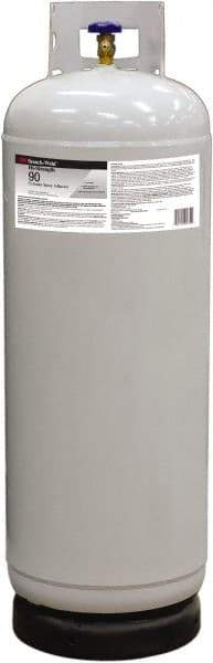 3M - 141.6 Lb Cylinder Clear Spray Adhesive - High Tack, 300°F Heat Resistance, High Strength Bond, Series High-Strength 90 - Eagle Tool & Supply