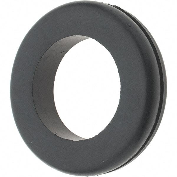 Value Collection - 1-7/8" OD, 3/8" Thick Grommet - Rubber, 1-1/2" Slot Diam x 1/16" Slot Width - Eagle Tool & Supply