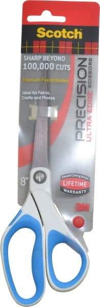 3M - 8" LOC, 8" OAL Stainless Steel Precision Ultra Edge Scissor - For Crafts - Eagle Tool & Supply