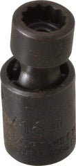 Proto - 1/4" Drive 5/16" Standard Universal Impact Socket - 12 Points, 1-13/32" OAL - Eagle Tool & Supply