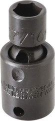 Proto - 3/8" Drive 7/16" Standard Universal Impact Socket - 6 Points, 2" OAL - Eagle Tool & Supply