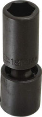 Proto - 1/2" Drive 18mm Deep Universal Impact Socket - 6 Points, 3-1/2" OAL - Eagle Tool & Supply