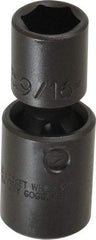 Proto - 1/2" Drive 9/16" Standard Universal Impact Socket - 6 Points, 2-19/32" OAL - Eagle Tool & Supply