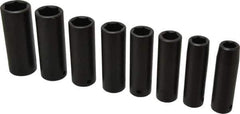 Proto - 8 Piece 1/2" Drive Black Finish Deep Well Impact Socket Set - 6 Points, 1/2" to 15/16" Range, Inch Measurement Standard - Eagle Tool & Supply