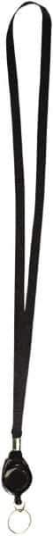 ADVANTUS - Lanyards Material: Polyester Color: Black - Eagle Tool & Supply
