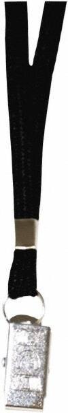 ADVANTUS - Lanyards Material: Cotton/Nylon Color: Black - Eagle Tool & Supply