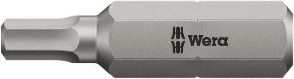 Wera - 10mm Hex Bit - 5/16" Hex Drive, 4" OAL - Eagle Tool & Supply