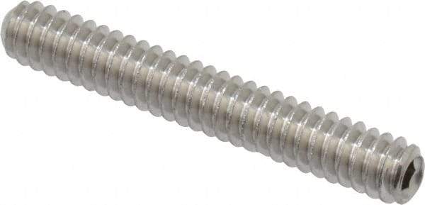 Value Collection - #4-40 UNC, 3/4" OAL, Cup Point Set Screw - Grade 18-8 Stainless Steel, 0.05" Key - Eagle Tool & Supply