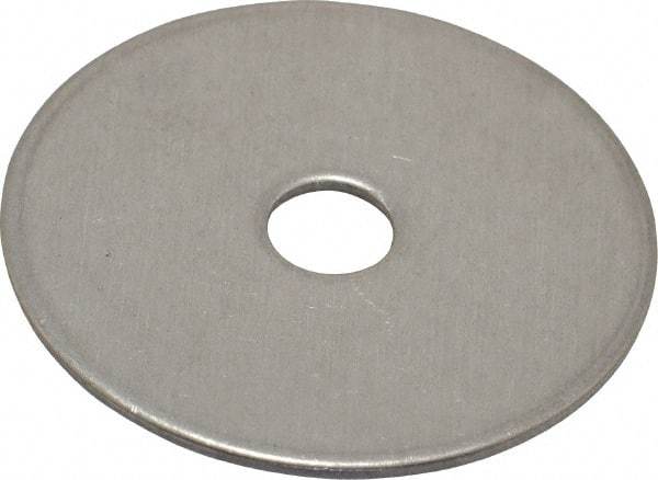 Value Collection - 1/4" Screw, Grade 18-8 Stainless Steel Fender Flat Washer - 9/32" ID x 1-1/2" OD, 0.06" Thick - Eagle Tool & Supply