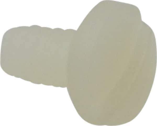 Made in USA - #6-32 UNC, 1/4" Length Under Head Slotted Drive Machine Screw - Fillister Head, Grade 6/6 Nylon, Uncoated, Without Washer - Eagle Tool & Supply