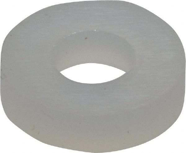 Made in USA - #4 Screw, Grade 6/6 Nylon Standard Flat Washer - 2.92mm ID x 1/4" OD, 1.57mm Thick - Eagle Tool & Supply