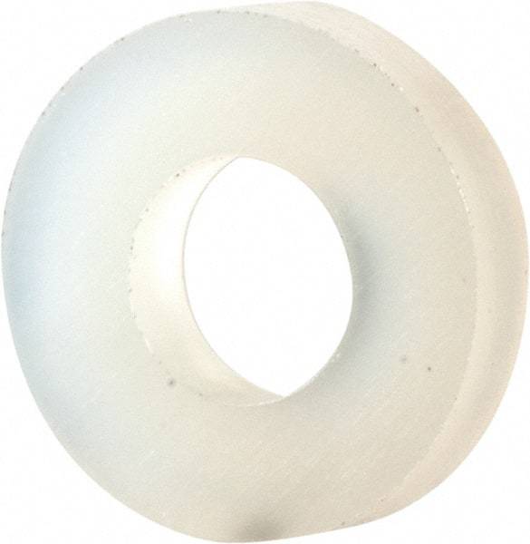 Made in USA - #5 Screw, Grade 6/6 Nylon Standard Flat Washer - 3.3mm ID x 7.24mm OD, 1.52mm Thick - Eagle Tool & Supply