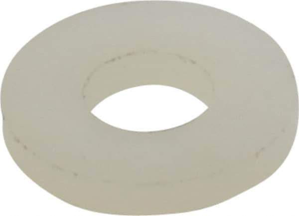 Made in USA - #8 Screw, Grade 6/6 Nylon Standard Flat Washer - 4.5mm ID x 10.36mm OD, 1.57mm Thick - Eagle Tool & Supply