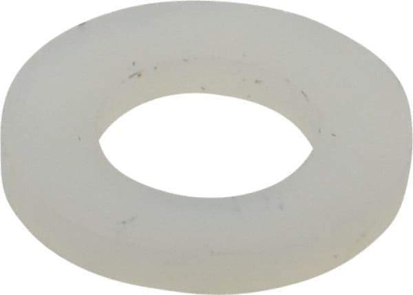 Made in USA - 1/4" Screw, Grade 6/6 Nylon Standard Flat Washer - 6.4mm ID x 11.99mm OD, 1.5mm Thick - Eagle Tool & Supply