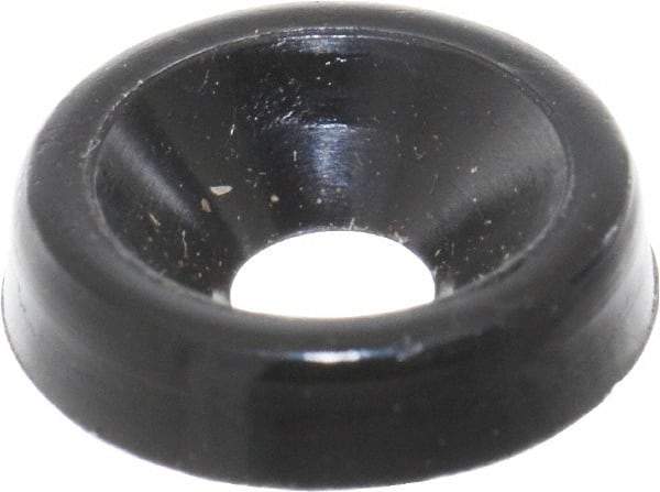 Made in USA - 2.54mm Thick, Black Oxide Finish, Nylon, Standard Countersunk Washer - 3.63mm ID x 11.1mm OD - Eagle Tool & Supply