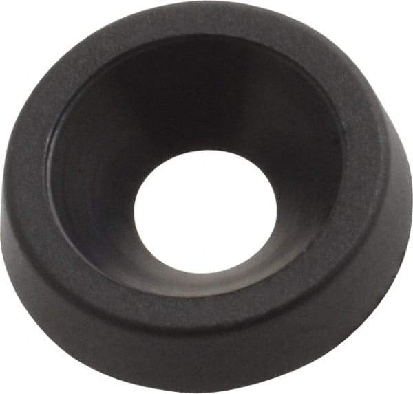 Made in USA - 2.92mm Thick, Black Oxide Finish, Nylon, Standard Countersunk Washer - 4.34mm ID x 12.95mm OD - Eagle Tool & Supply