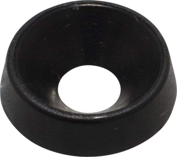 Made in USA - 3.86mm Thick, Black Oxide Finish, Nylon, Standard Countersunk Washer - 4.98mm ID x 14.61mm OD - Eagle Tool & Supply